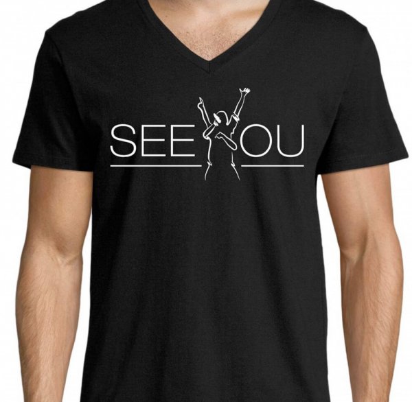 T-Shirt Deep-V-Neck | "SEE YOU"